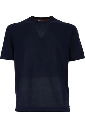 CRUNA Koszulki, Mężczyzna, Niebieski, L, Casualowy Bawełniany T-shirt dla Mężczyzn