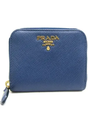 Prada Pre-owned, Kobieta, Niebieski, ONE SIZE, Skóra, Pre-owned skórzane portfele