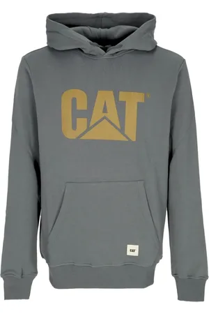 Caterpillar Bluzy, Mężczyzna, Szary, S, Bluza z logo w burzową pogodę