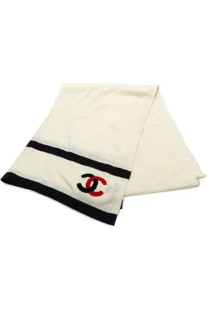 CHANEL Pre-owned, Kobieta, Biały, ONE SIZE, Kaszmir, Pre-owned Cashmere scarves