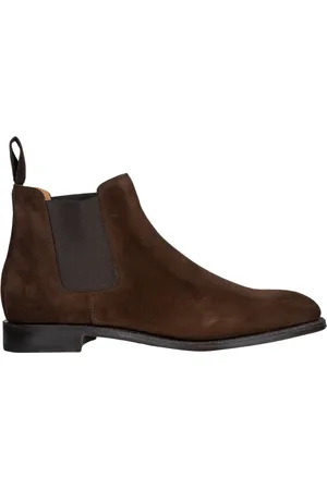 JOHN LOBB Buty, Mężczyzna, brązowy, 41 EU, Zamsz, Ciemnobrązowe zamszowe stylowe buty