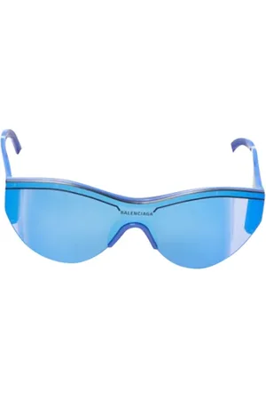 Balenciaga Pre-owned, Kobieta, Niebieski, ONE SIZE, Len, Pre-owned Acetate sunglasses