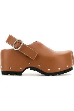 Jil Sander Buty, Kobieta, brązowy, 40 EU, Skóra, Karmelowe skórzane chodaki