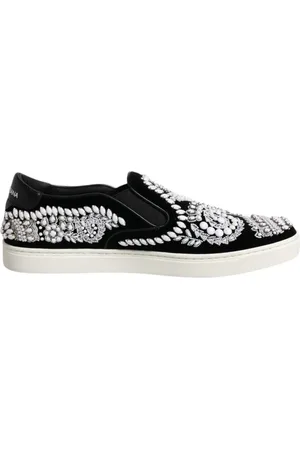 Dolce & Gabbana Buty, Mężczyzna, Czarny, 41 EU, Zamsz, Zamszowe Buty wsuwane z Podeszwą z Gumy