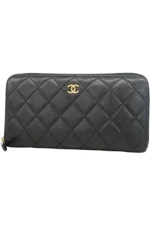 CHANEL Pre-owned, Kobieta, Czarny, ONE SIZE, Skóra, Pre-owned skórzane portfele