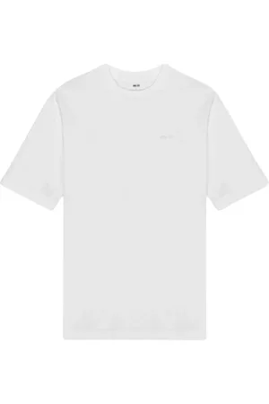 NN.07 Koszulki, Mężczyzna, Biały, 2XL, Organiczna Bawełniana Koszulka z Logo
