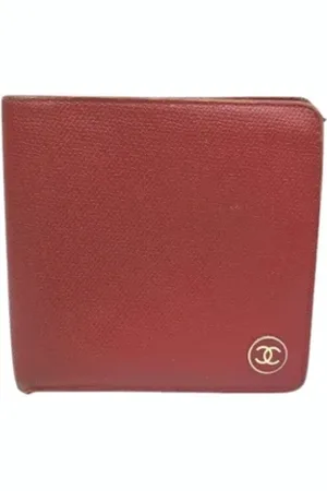 CHANEL Pre-owned, Kobieta, Czerwony, ONE SIZE, Skóra, Pre-owned skórzane portfele