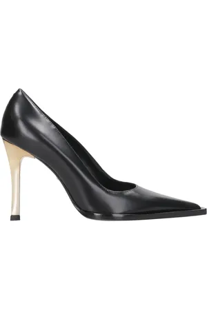 Schutz Buty, Kobieta, Czarny, 36 EU, Czarne skórzane szpilki z czubkiem