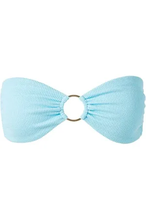 Melissa Odabash Stroje kąpielowe, Kobieta, Niebieski, S, Sky Ridges Bandeau Bikini Top