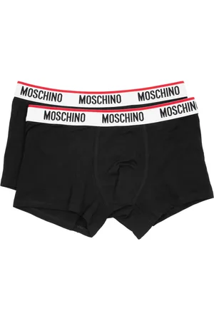 Moschino Bielizna, Mężczyzna, Czarny, S, Jednokolorowe Bokserki 2-Pack