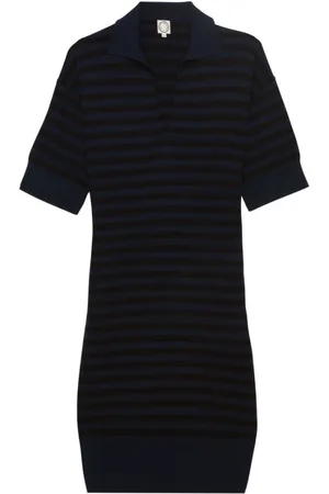 Inès de la Fressange Sukienki, Kobieta, Niebieski, XS, Bawełniana sukienka w paski Océane