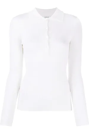 P.A.R.O.S.H. Koszulki, Kobieta, Biały, S, Stylowy Panna Maglia Top