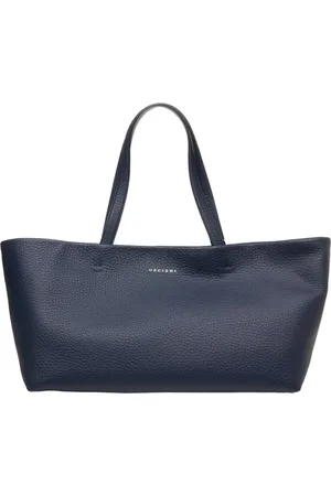 Orciani Torebki, Kobieta, Niebieski, ONE SIZE, Skóra, Niebieska skórzana torba shopper
