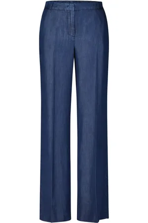 KILTIE Spodnie, Kobieta, Niebieski, 2XL, Denim, Nowoczesne Spodnie w Stylu Denim