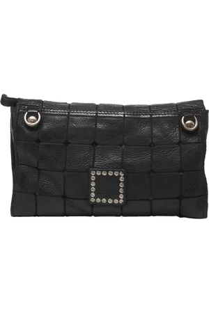 Campomaggi Torebki, Kobieta, Czarny, ONE SIZE, Czarna Skórzana Crossbody Torba na Ramię