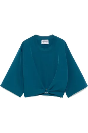 Moschino Koszulki, Kobieta, Niebieski, S, Long Sleeve Tops