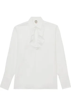 Inès de la Fressange Bluzki, Kobieta, Biały, 2XS, Ortiz koszula bawełniana