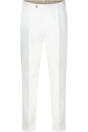 Windsor Spodnie, Mężczyzna, Biały, 2XL, Eleganckie Spodnie Chino