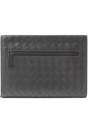 Bottega Veneta Pre-owned, Mężczyzna, Szary, ONE SIZE, Skóra, Pre-owned Leather clutches
