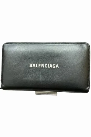 Balenciaga Pre-owned, Mężczyzna, Czarny, ONE SIZE, Len, Pre-owned skórzane portfele