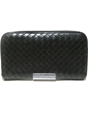 Bottega Veneta Pre-owned, Mężczyzna, Czarny, ONE SIZE, Skóra, Pre-owned skórzane portfele