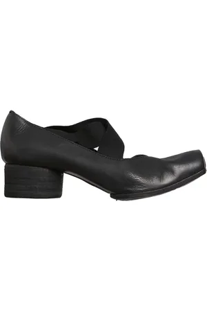 UMA WANG Buty, Kobieta, Czarny, 39 EU, Baleriny ze Skórzanym Obcasem