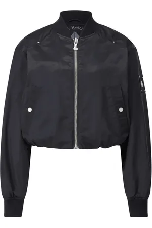 Moose Knuckles Kurtki, Kobieta, Czarny, XS, Czerwona Kurtka Bomber z Kołnierzem College
