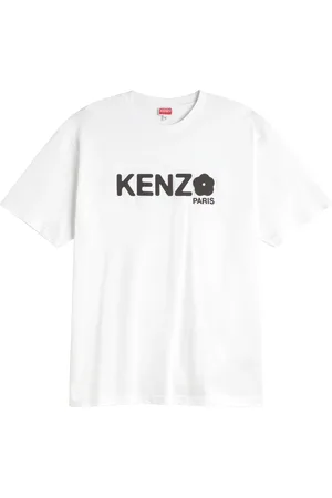 Kenzo Koszulki, Mężczyzna, Biały, L, Oversize T-shirt z kwiatowym motywem