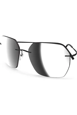 Silhouette Akcesoria, unisex, Czarny, ONE SIZE, Czarne/Srebrne Okulary Słoneczne Kolekcja 8745