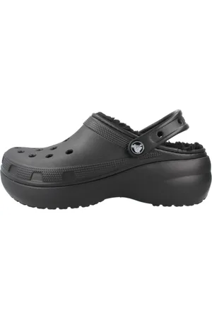 Crocs Buty, Kobieta, Czarny, 36 EU, Klasyczne Platformowe Wyściełane Chodaki