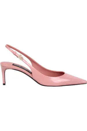 Dolce & Gabbana Buty, Kobieta, Różowy, 38 1/2 EU, Lakierowane Buty na Wysokim Obcasie z Paskiem