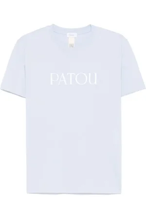 Patou Koszulki, Kobieta, Niebieski, M, Niebieski T-shirt z nadrukiem logo