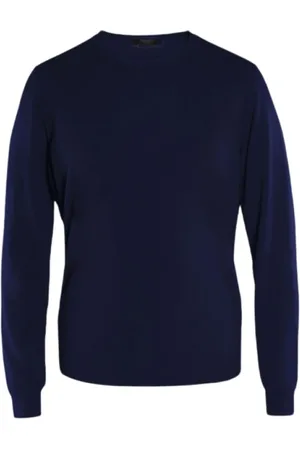 MOORER Swetry, Mężczyzna, Niebieski, L, Knitwear