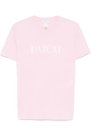Patou Koszulki, Kobieta, Różowy, M, Różowa T-shirt z nadrukiem na piersi