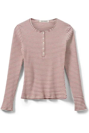 Sofie Schnoor Koszulki, Kobieta, Wielobarwność, XL, Czerwony T-shirt w Paski z Długim Rękawem