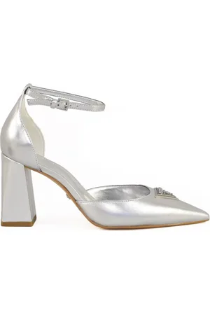 Guess Buty, Kobieta, Szary, 38 EU, Skórzane Buty z Podeszwą z Gumy