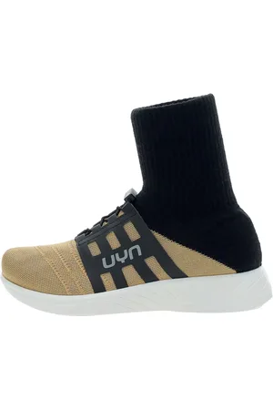 UYN Buty, Kobieta, Żółty, 35 EU, Eleganckie Sneakersy 3D Ribs Boot Metal Tune
