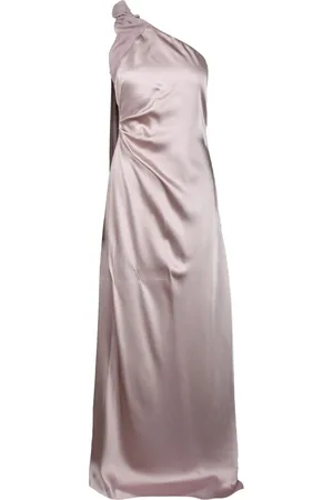 Max Mara Sukienki, Kobieta, Fioletowy, S, Elegancka Sukienka Damska Acetat Wiskoza