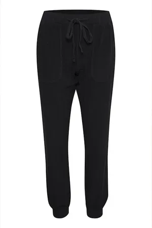 Kaffe Spodnie, Kobieta, Czarny, S, Bawełna, Sweatpants