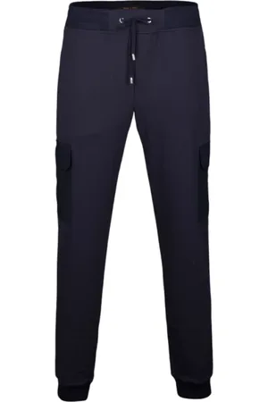 MOORER Spodnie, Mężczyzna, Niebieski, 2XL, Miękkie Spodnie Jogger z Materiałem Technicznym