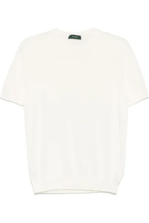 ZANONE Koszulki, Mężczyzna, Biały, XL, Białe T-shirty i Pola