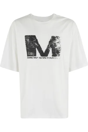 Maison Margiela Koszulki, Mężczyzna, Biały, M, Bawełna, Sukienka Maxi z Nadrukiem Logo