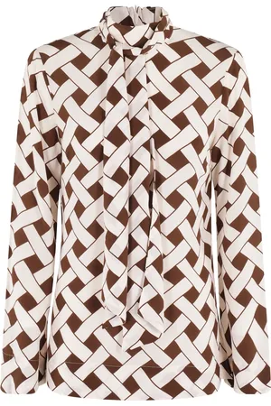 RIXO London Bluzki, Kobieta, brązowy, S, Bluzka Libra w Modnym Stylu