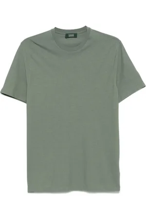 ZANONE Koszulki, Mężczyzna, Zielony, M, Zielone T-shirty i Pola