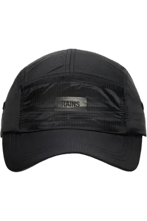 Rains Akcesoria, Mężczyzna, Czarny, ONE SIZE, Nylon, Wodoodporna Ripstop Panel Czapka