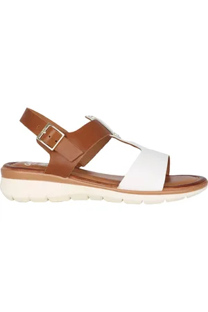 ARA Buty, Kobieta, brązowy, 37 EU, Zamsz, Biała Mix Sandałki Damskie