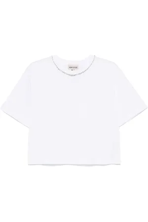 SEMICOUTURE Koszulki, Kobieta, Biały, L, Biała kolekcja T-shirtów i Polo