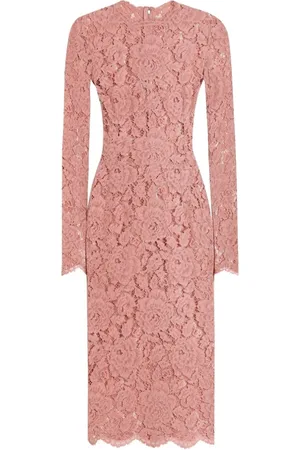 Dolce & Gabbana Sukienki, Kobieta, Różowy, M, Różowa Elegancka Sukienka