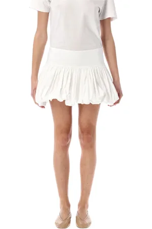 THE GARMENT Spódnice, Kobieta, Biały, XS, Biała Balonowa Mini Spódnica