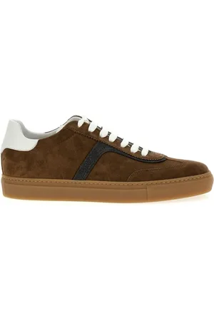 Brunello Cucinelli Buty, Kobieta, brązowy, 39 EU, Skóra, Stylowe Sneakersy